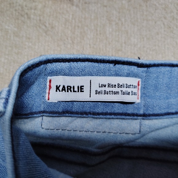 True Religion Jeans Women's 31 Blue Karlie Low Rise Bell Bottom Flare Denim - Picture 3 of 9